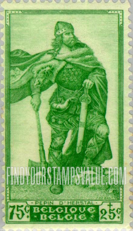 FindYourStampsValue: Semi-Postal: Pepin of Herstal