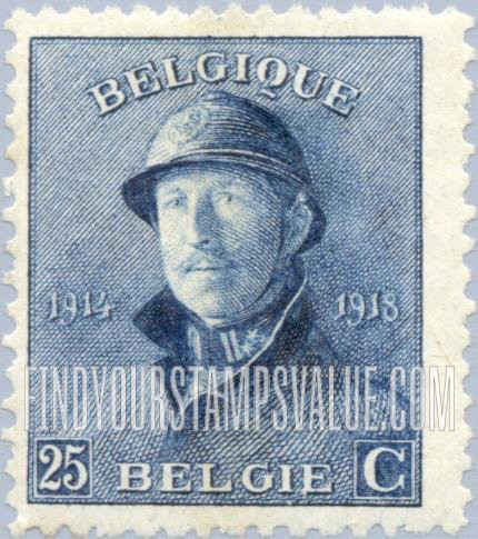 FindYourStampsValue: King Albert in Trench Helmet