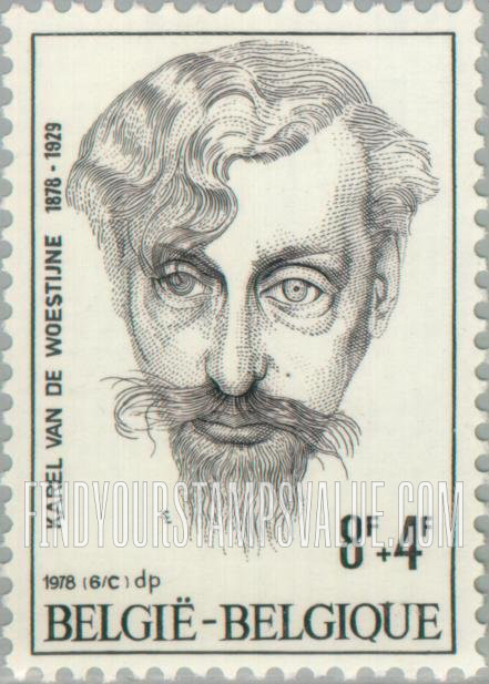 FindYourStampsValue: Semi-Postal: Karel van de Woestijne