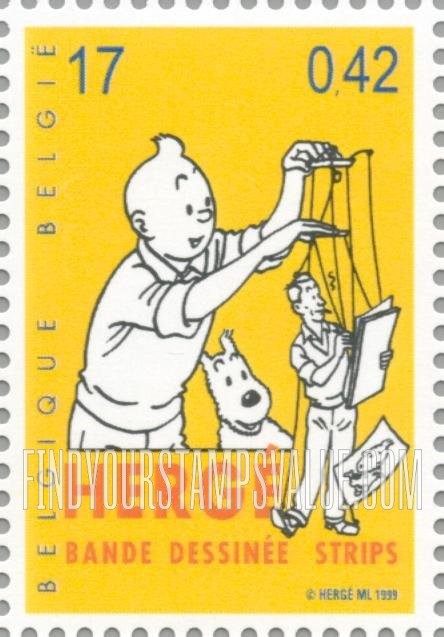 FindYourStampsValue: The 20th Century: Tinitin comic strips