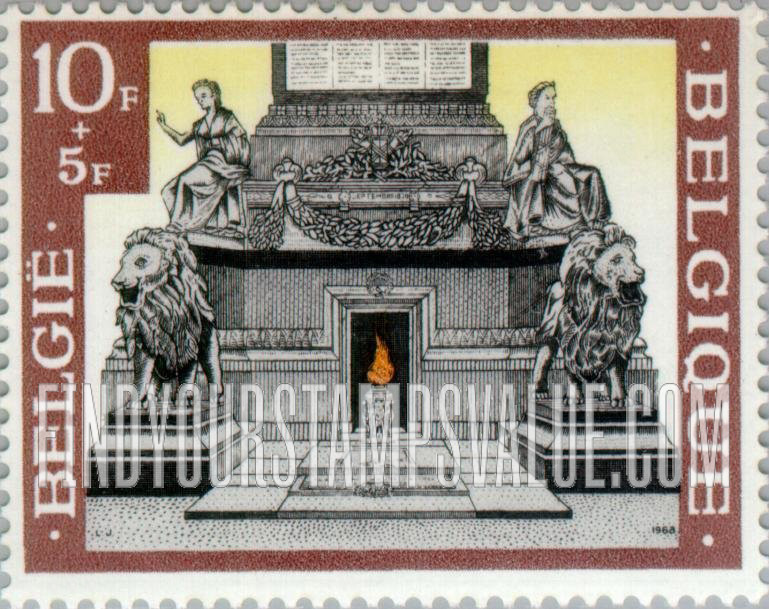 FindYourStampsValue: Semi-Postal: Tomb of the Unknown Soldier and Eternal Flame, Brussels