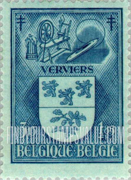 FindYourStampsValue: Semi-Postal, Coats of Arms: Verviers