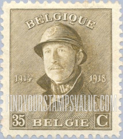 FindYourStampsValue: King Albert in Trench Helmet