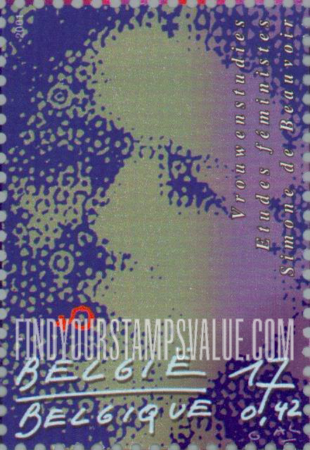 FindYourStampsValue: The 20th Century: Simone de Beauvoir, feminist