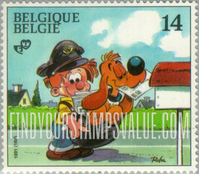 FindYourStampsValue: Youth Philately, Cartoon characters: Boule and Bill, by Jean Roba