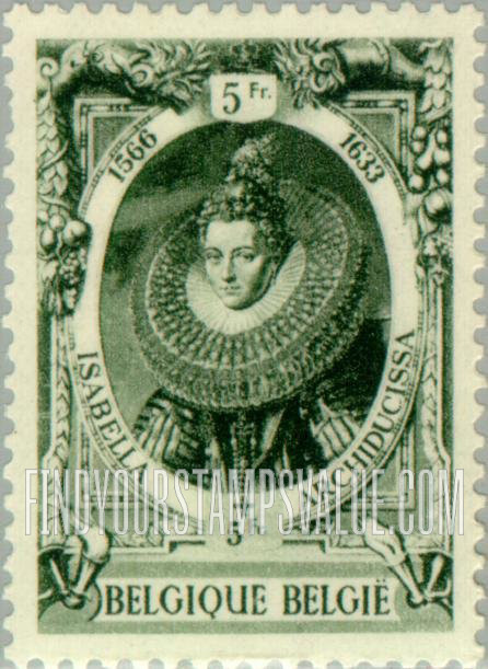 FindYourStampsValue: Semi-Postal, Portraits (in various frames): Archduchess Isabella
