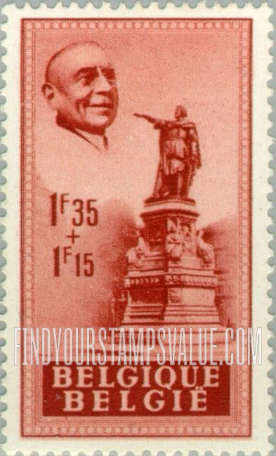 FindYourStampsValue: Semi-Postal: Van Artevelde monument, Ghent