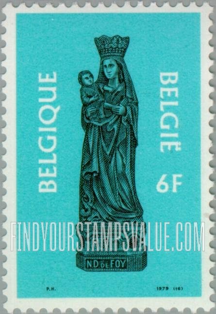FindYourStampsValue: Virgin and Child, Notre Dame, Foy