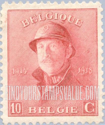 FindYourStampsValue: King Albert in Trench Helmet