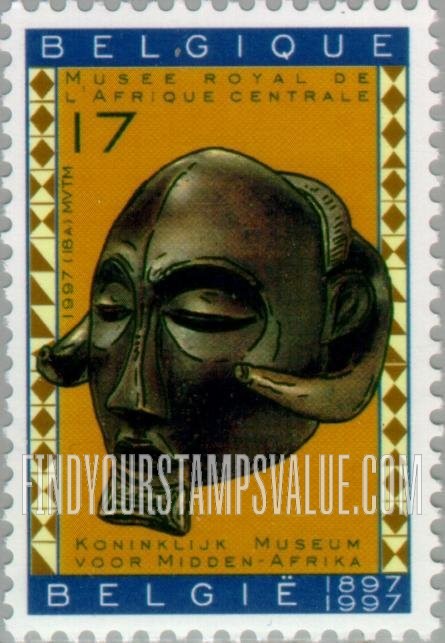 FindYourStampsValue: Royal Museum of Central Africa, Centenary: Mask, Shaba, Congo
