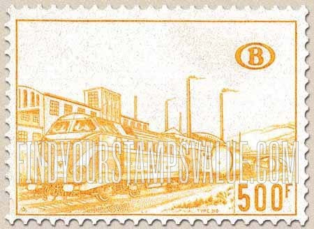 FindYourStampsValue: Parcel Post and Railway: Electric train going left