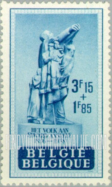 FindYourStampsValue: Semi-Postal: Anseele Monument, Flemish inscription