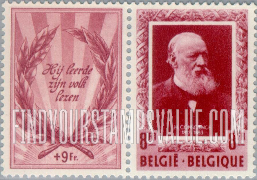 FindYourStampsValue: Semi-Postal: Hendrik Conscience