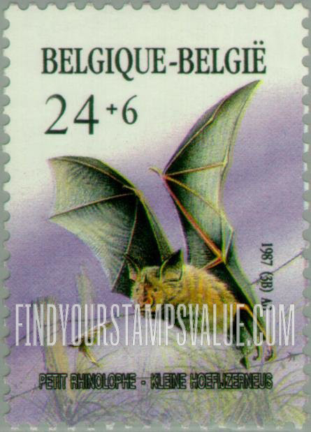 FindYourStampsValue: Semi-Postal, European Conservation Year: Horseshoe bat