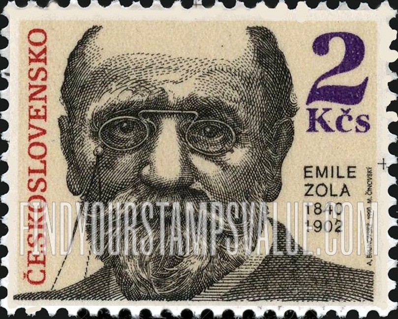 FindYourStampsValue: Famous men: Emile Zola, French writer