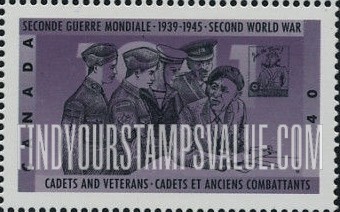 FindYourStampsValue: World War II Type of 1989: Cadets and veterans