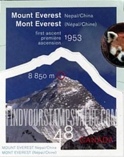 FindYourStampsValue: International Year of Mountains: Mount Everest, Nepal and China