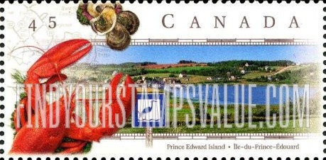 FindYourStampsValue: Scenic Highway Type of 1997: Blue Heron Route, Prince Edward Island