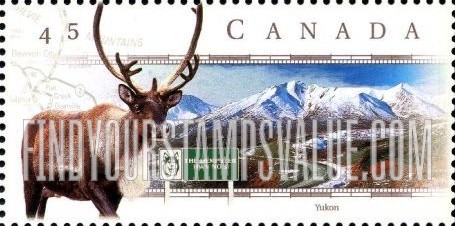 FindYourStampsValue: Scenic Highway Type of 1997: Dempster Highway, Yukon.