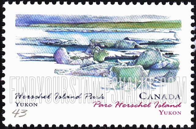 FindYourStampsValue: Canada Day: Provincial and Territorial Parks: Herschel Island, Yukon.