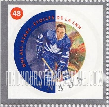 FindYourStampsValue: National Hockey League Stars: Red Kelly (Maple Leafs jersey No. 4).