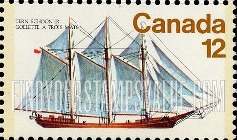 FindYourStampsValue: Canadian sailing ships: Tern schooner