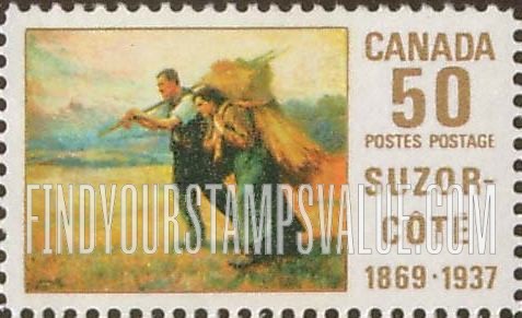 FindYourStampsValue: Return from the Harvest Field, by Aurele de Foy Suzor-Côté