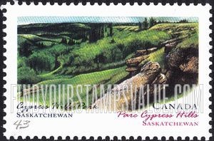 FindYourStampsValue: Canada Day: Provincial and Territorial Parks: Cypress Hills, Saskatchewan