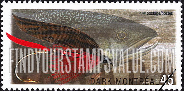 FindYourStampsValue: Fly Fishing in Canada: Dark Montreal, brook trout