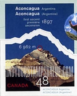 FindYourStampsValue: International Year of Mountains: Mount Aconcagua, Argentina