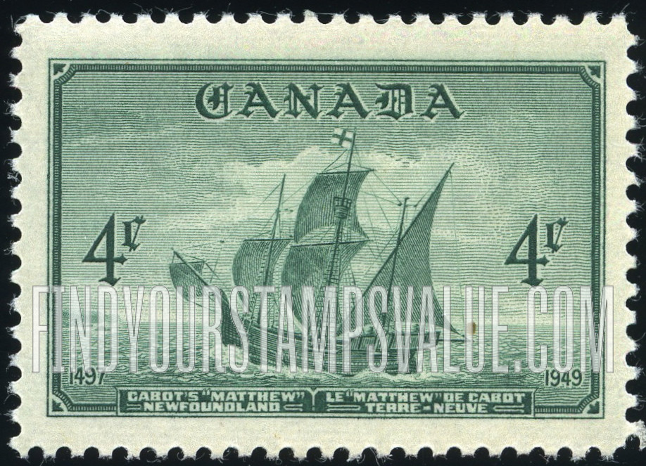 FindYourStampsValue: John Cabot’s Ship “Matthew”