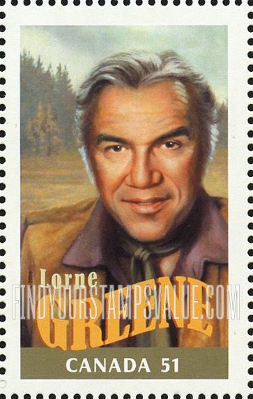 FindYourStampsValue: Canadians in Hollywood: Lorne Greene (1915-87).