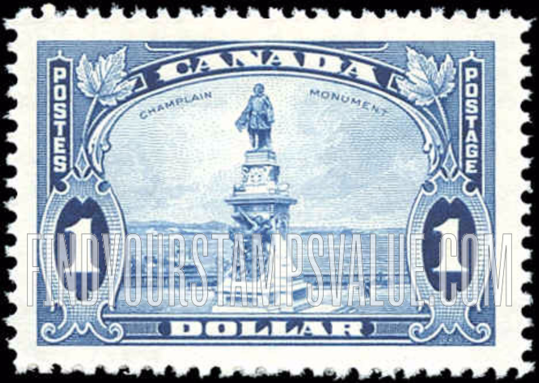 FindYourStampsValue: Champlain Monument, Quebec