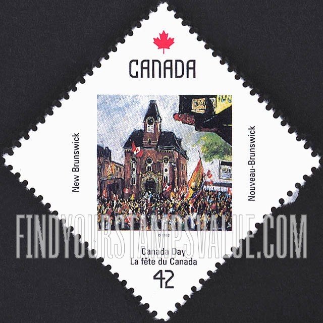 FindYourStampsValue: Canada Day: New Brunswick