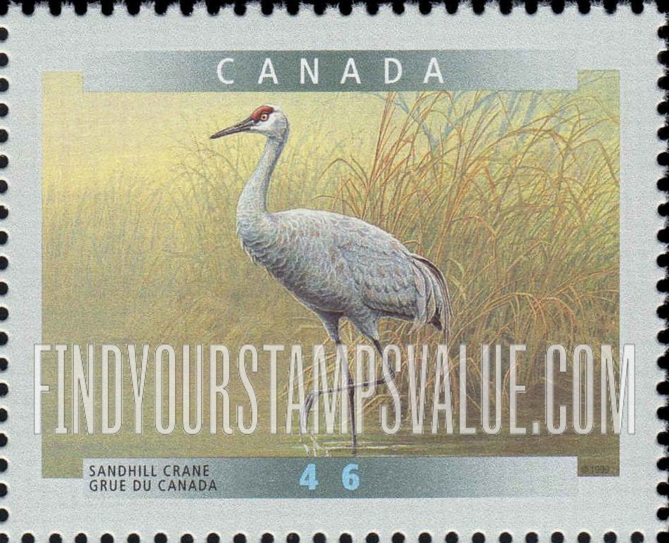 FindYourStampsValue: Bird Type of 1996: Sandhill crane