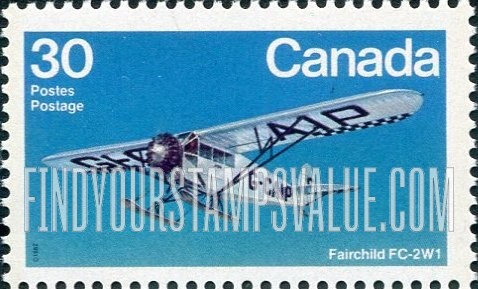 FindYourStampsValue: Fairchild FC-2W1