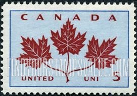 FindYourStampsValue: Three-Maple-Leaf Emblem