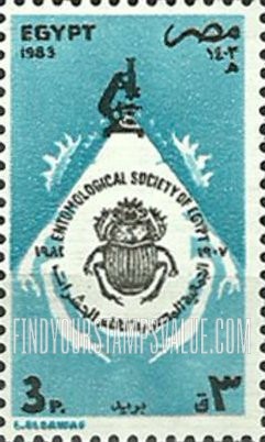 FindYourStampsValue: 75th anniversary Of Entomolog Society - الذكرى السابعة والخمسون لجمعية علم الحشرات