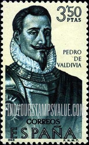FindYourStampsValue: Builders of the New World: Pedro de Valdivia