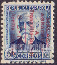 FindYourStampsValue: Revolutionary Overprints, Nationalist (Revolutionary) Forces, Malaga: Nicolás Salmerón