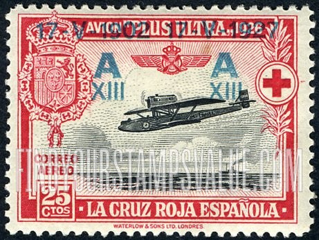 FindYourStampsValue: Semi-Postal: Coronation Silver Jubilee, Ramon Franco’s Plane Plus Ultra