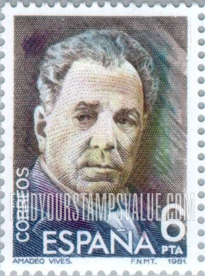 FindYourStampsValue: Operetta composers and scenes from their works: Amadeo Vives Roig (1871-1932)