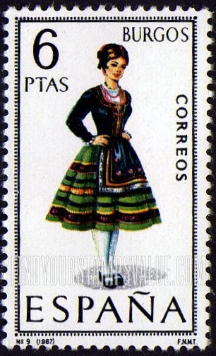 FindYourStampsValue: Regional Costumes Issue: Woman from Burgos