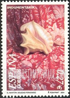 FindYourStampsValue: Paintings of Shawls, by Soledad Fernández: Shawl, shell