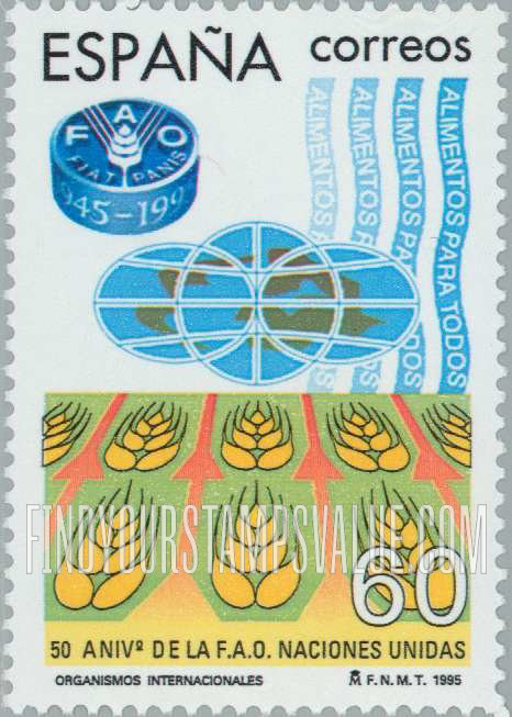 FindYourStampsValue: FAO, 50th Anniversary
