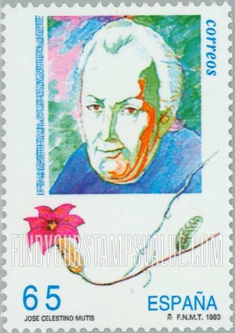 FindYourStampsValue: Explorers: Jose Celestino Mutis (1732-1808), Spanish naturalist in the Americas