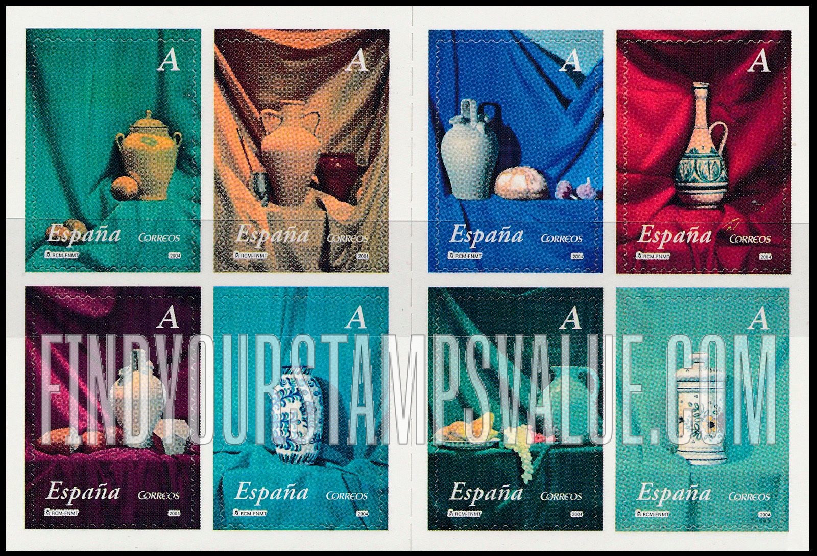 FindYourStampsValue: Ceramics in Paintings by Antonio Miguel González