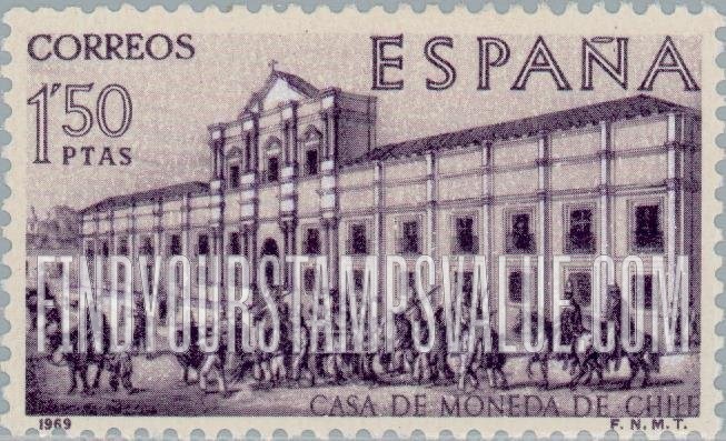 FindYourStampsValue: Builders of the New World: Casa de Moneda de Chile