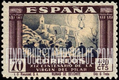 FindYourStampsValue: Semi-Postal: Ruins of Belchite