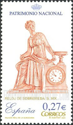 FindYourStampsValue: Clocks: Clock with Muse Calliope, 19th centenary